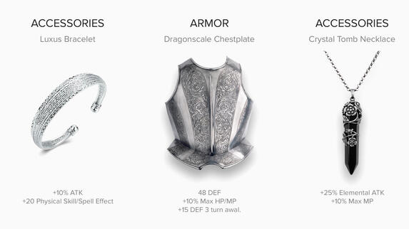 Accessories and Armor.